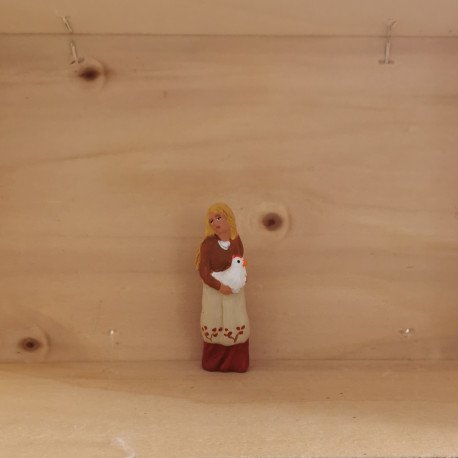 jeune fille à la poule